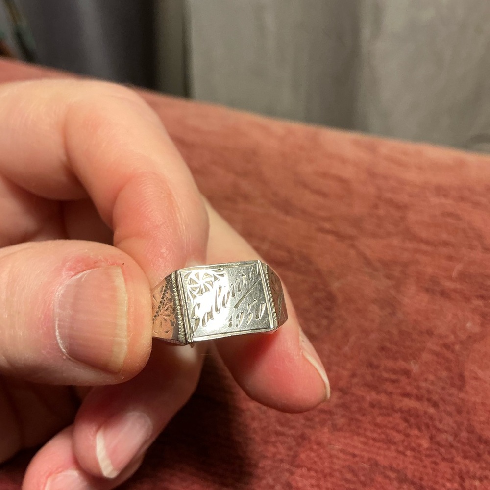 Ring sterling silver 800 Mexico vintage 1950